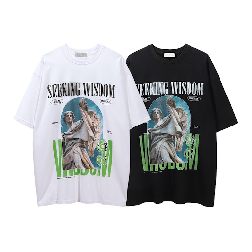 Title 9, Statue Printed Short-sleeved T-shirt for Men Co...