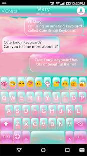 Pink Cloud Emoji Keyboard Skin - náhled