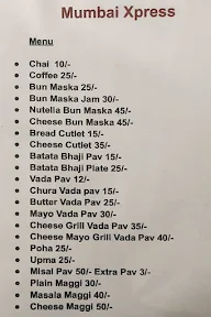 Mumbai Xpress menu 1