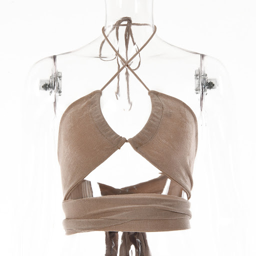Title 5, Sexy Babes Style Halter Neck Strap T-shirt, enh...