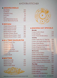 Swathi Ring View Restaurant menu 1