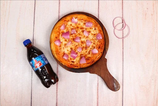 Cheese Onion Pizza [6 Inches] With Coke Soft Beverage [250 Ml]