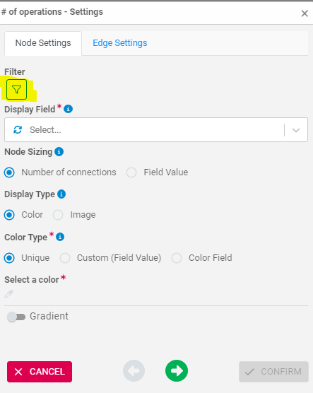 Data report filters on AKTEK iO