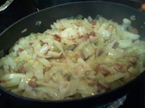 Fried Cabbage with Ham