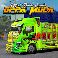 Mod Truck Canter Oppa Muda Terpal Segitiga