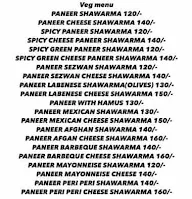 Arsalaa's Shawarma King menu 1