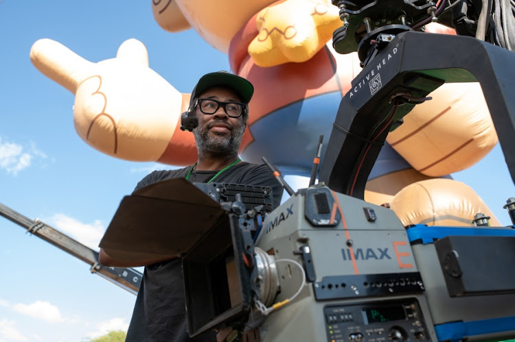 Jordan Peele on set.