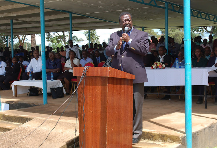 ANC party leader Musalia Mudavadi at Masinde Muliro University on Thursday