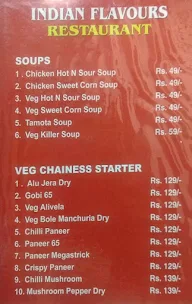 Indian Flavours Restaurant menu 1