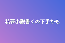 私夢小説書くの下手かも