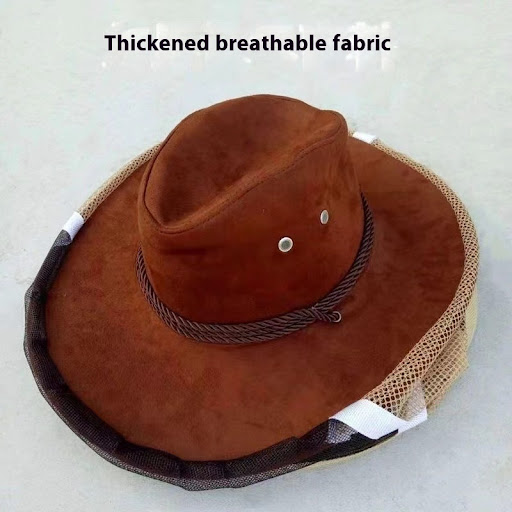 Title 6, Thickened Red Buckle Western Denim Bee Hat Supp...