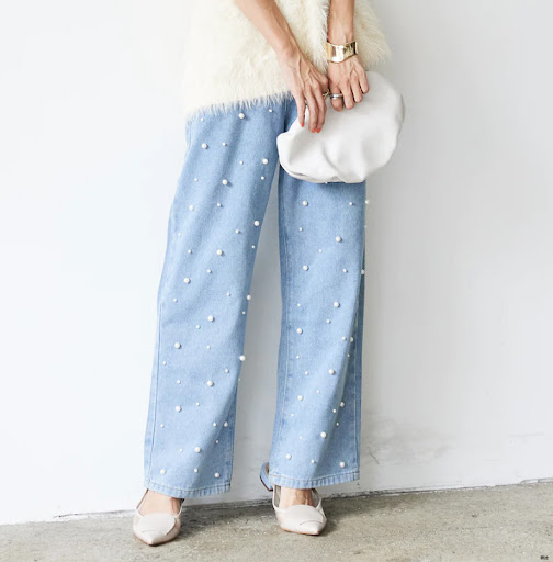 Title 9, Womens Heavy Industry Nail Pearl Buckle Jeans ...