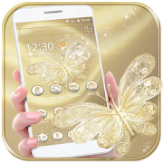 Gold Butterfly Theme Wallpaper luxury gold  Icon
