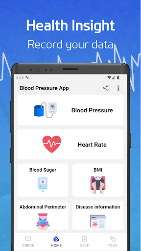 Screenshot Blood Pressure App - BP log