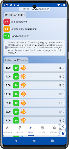 Screenshot Daily weather forecast