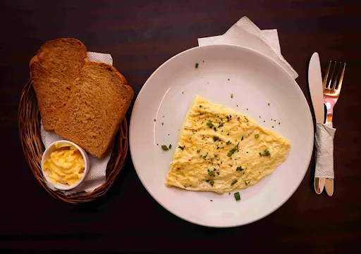 Plain Omelette, Toast & Butter