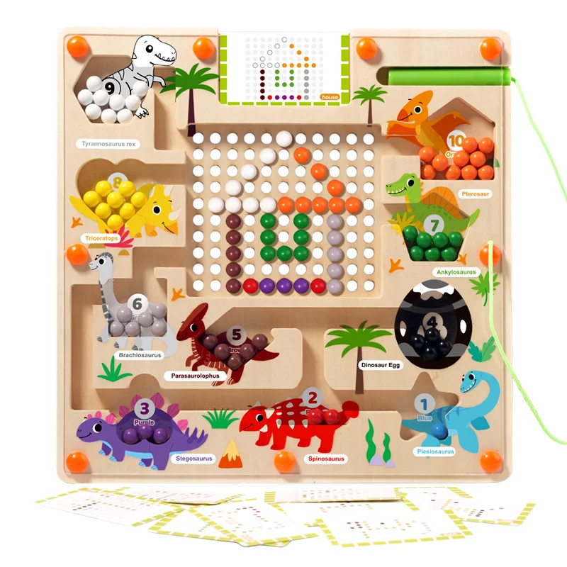 Muzhile Early Education Wisdom Magnetic Beads Puzzle Teaching Toys Develops Intelligence & Creativity. Fun Learning Game