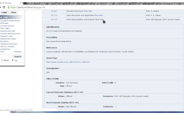 IIT-B CS Courses Inline Load