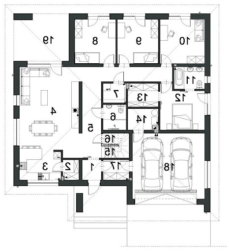 Dostępny D45 Wariant IV - Rzut parteru