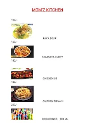 Mom Kitchen menu 1