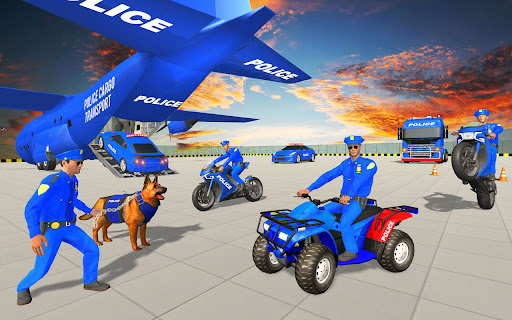 Police Cargo Truck Parking 3D