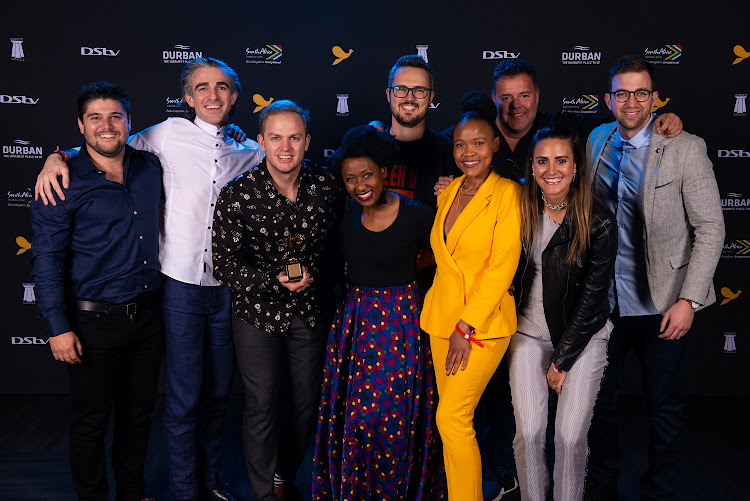 Nando's "#rightmyname" by M&C Saatchi Abel during the Loeries Friday Winners Back Stage Portraits at Durban ICC on August 17, 2018 in Durban, South Africa.