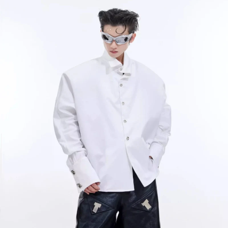 Chaqueta cárdigan holgada con hombros acolchados de diseño irregular ideal para un look casual y cómodo, perfecta para cualquier ocasión.