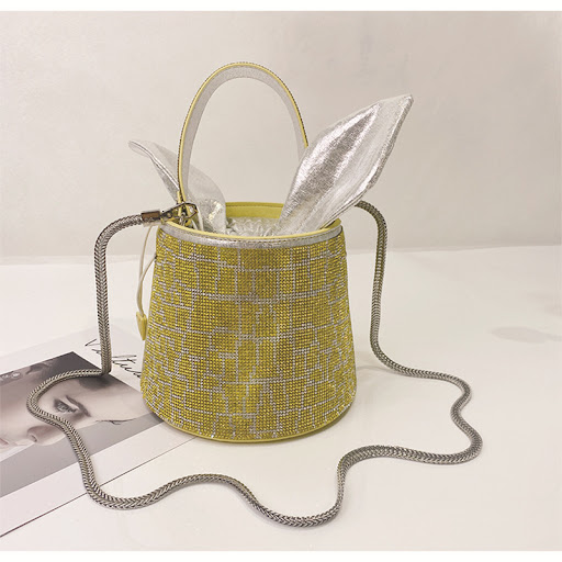 Title 8, Womens Hand-carried Rhinestone Bucket Bag, Spa...