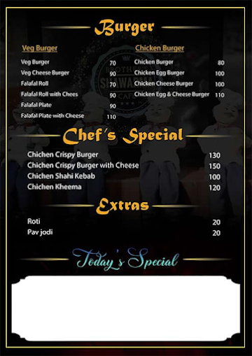 Brothers Shawarma Cafe menu 