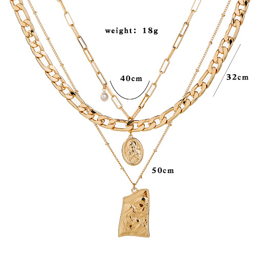 Title 6, Roman portrait pearl pendant necklace, a timele...