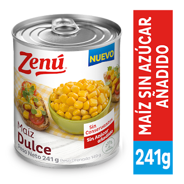 Maíz Dulce Zenu Lata x 241 gr  