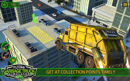 Flying Garbage Truck, Dump Truck Driving Simulator
