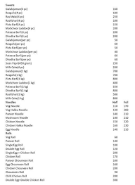 Cake Tiger menu 6