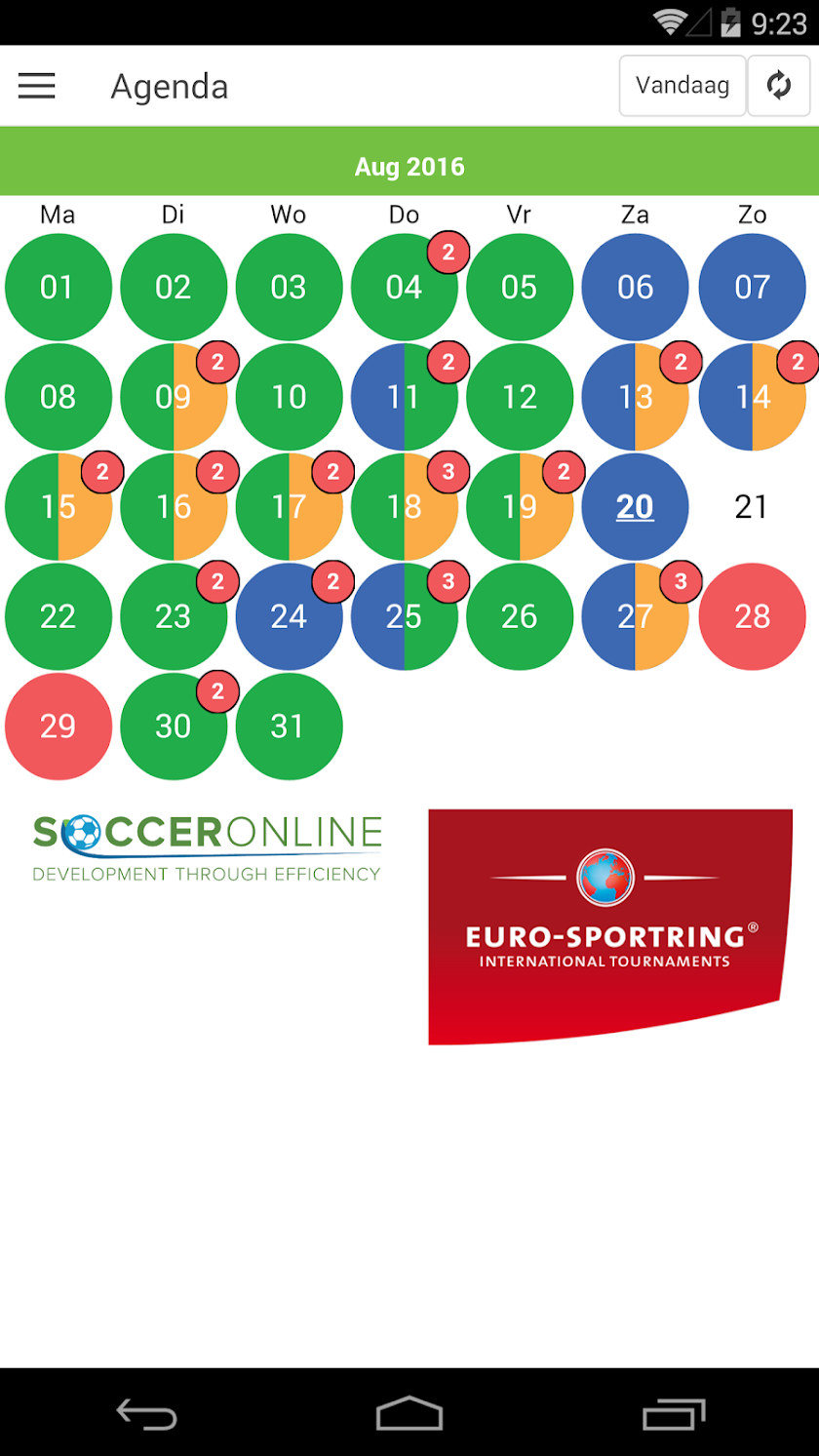 Socceronline Screen 1