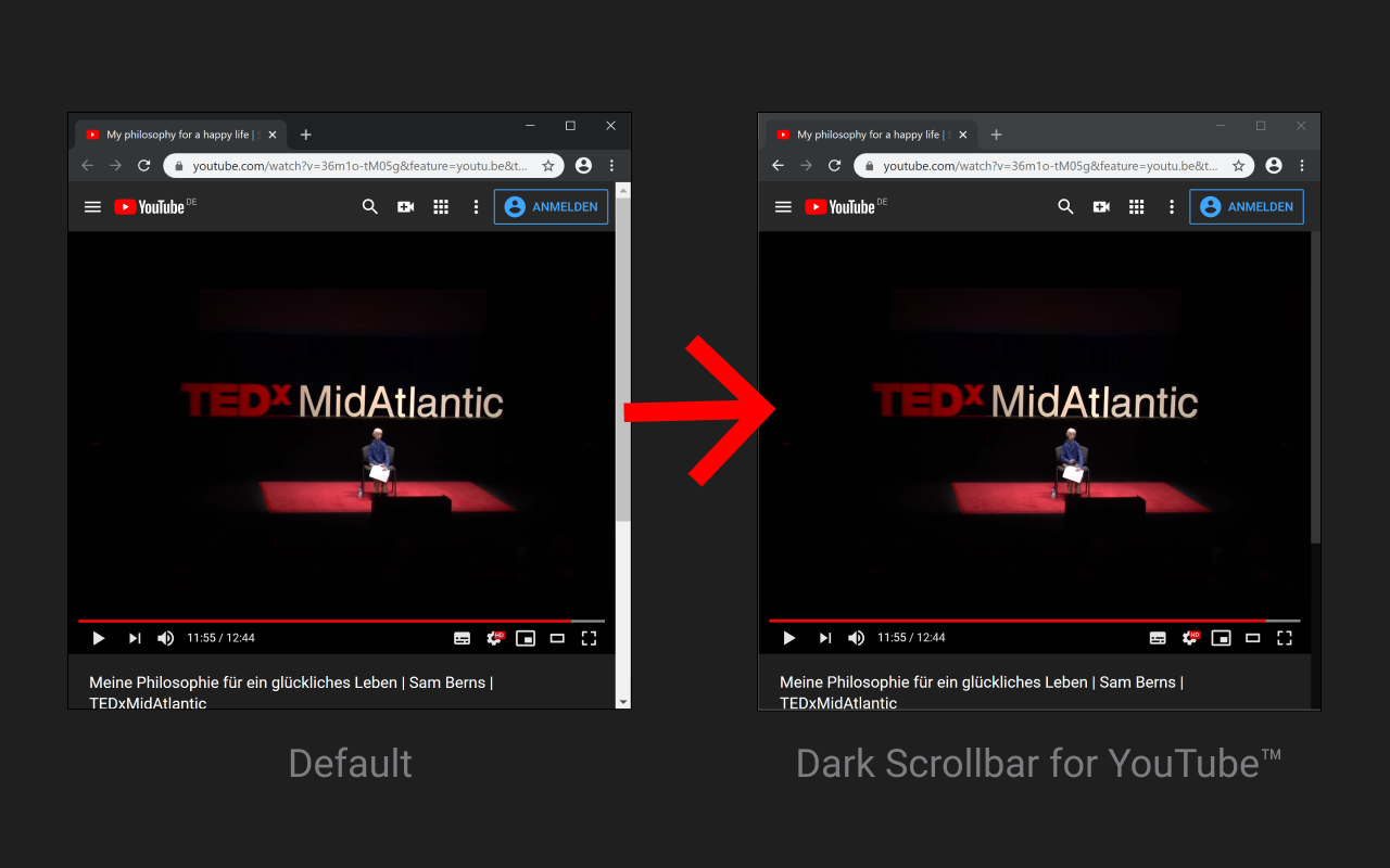 Dark Scrollbar for YouTube™ Preview image 3