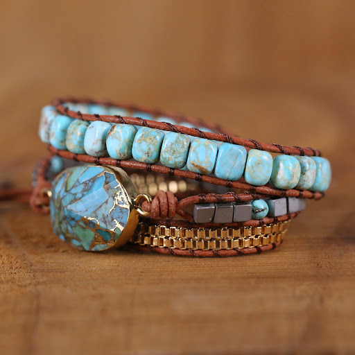 Title 1, Peak Pine Stone Hand-woven Multi-layer Leather ...