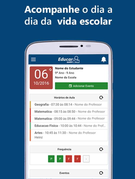 Android application Educar screenshort