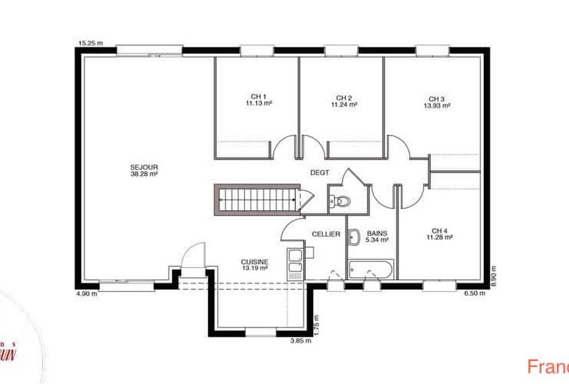  Vente Terrain + Maison - Terrain : 633m² - Maison : 88m² à Chemaudin (25320) 