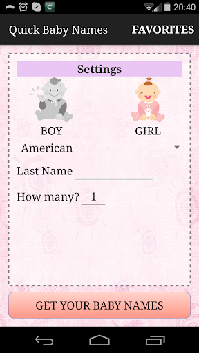 Quick Baby Names Generator