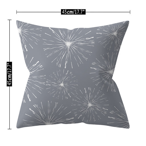 Title 1, Gray Geometric Polyester Pillow Cover for Sofa,...