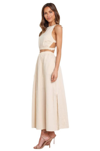Title 1, Temperament Commuting Solid Color Slim Pleated ...