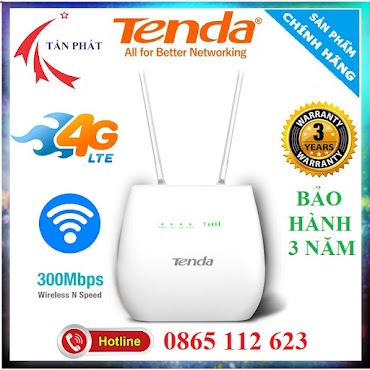 Bộ Phát Wifi Siêu Khỏe 4G / 3G Lte - Tenda 4G03 - Mixie - 3 Cổng Lan, 4 Anten, Xe Khách, Lắp Camera