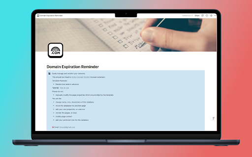 Notion Domain Monitor Preview 2