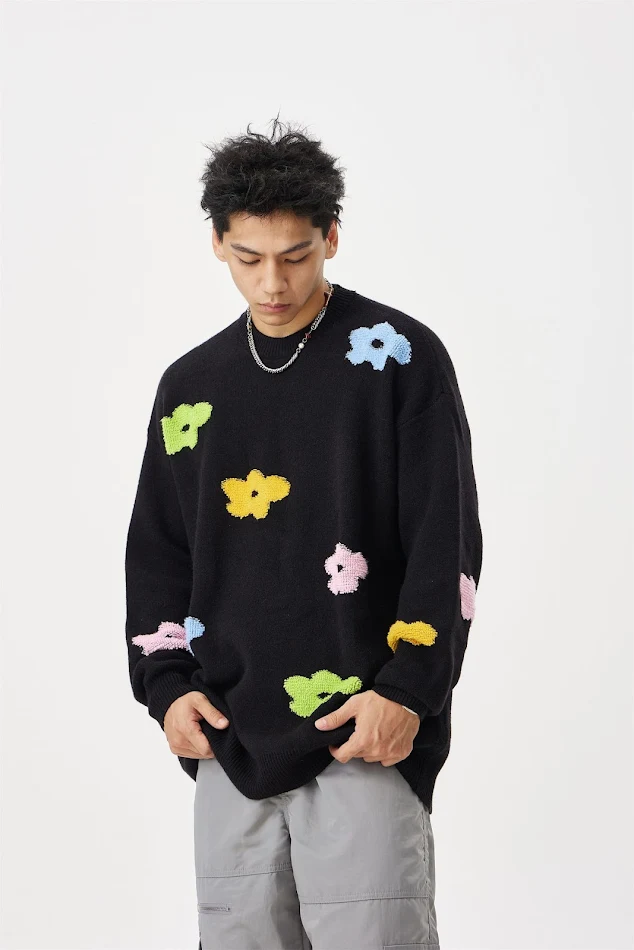 Unisex Maychao Jacquard Angora Ontwollend Trui, zacht en warm voor dames en heren. Ideaal voor koude dagen en een stijlvolle look.