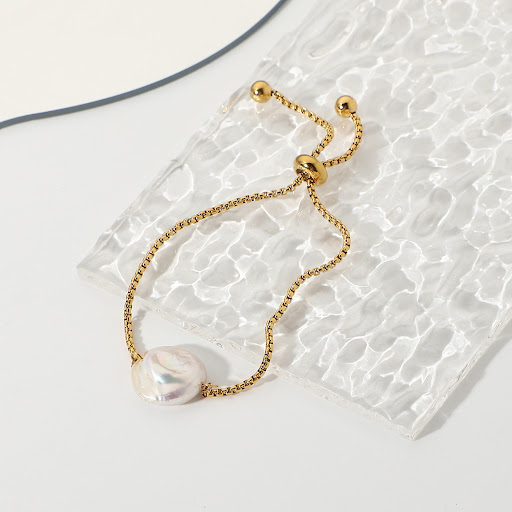 Title 4, Freshwater Baroque Pearl Waterproof Adjustable ...