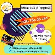 Sim Vina D500 ( Miễn Phí Vào Mạng 12 Tháng , Tốc Độ 4G ) , Sim Bảo Hành 12 Tháng , Chính Hãng Vinaphone .