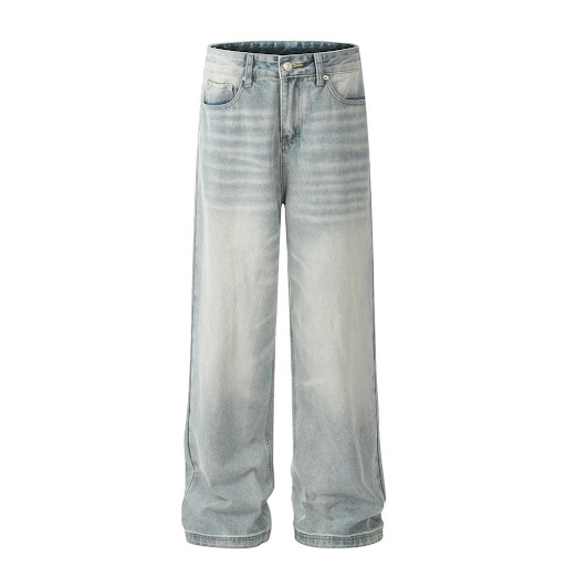 Title 4, Water Ripple White Washed Straight Jeans. Exper...