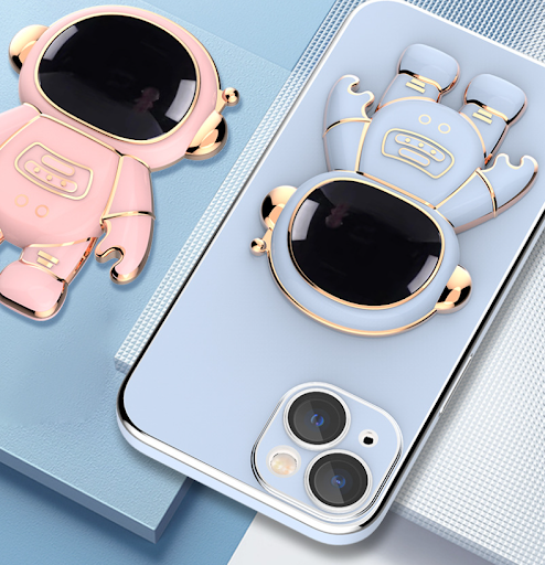 Title 1, 3D Astronaut Phone Case Anti-Drop Electroplatin...