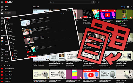 YouTube List View Mode