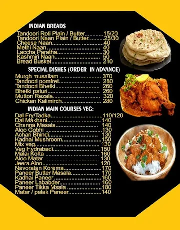 Hotel Shantiniketan Bar Restaurant menu 